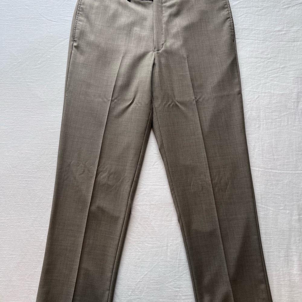 Greg Norman for Tasso Elba Mens 100% Wool Dress Pants Slacks 36x32 Charcoal Gray